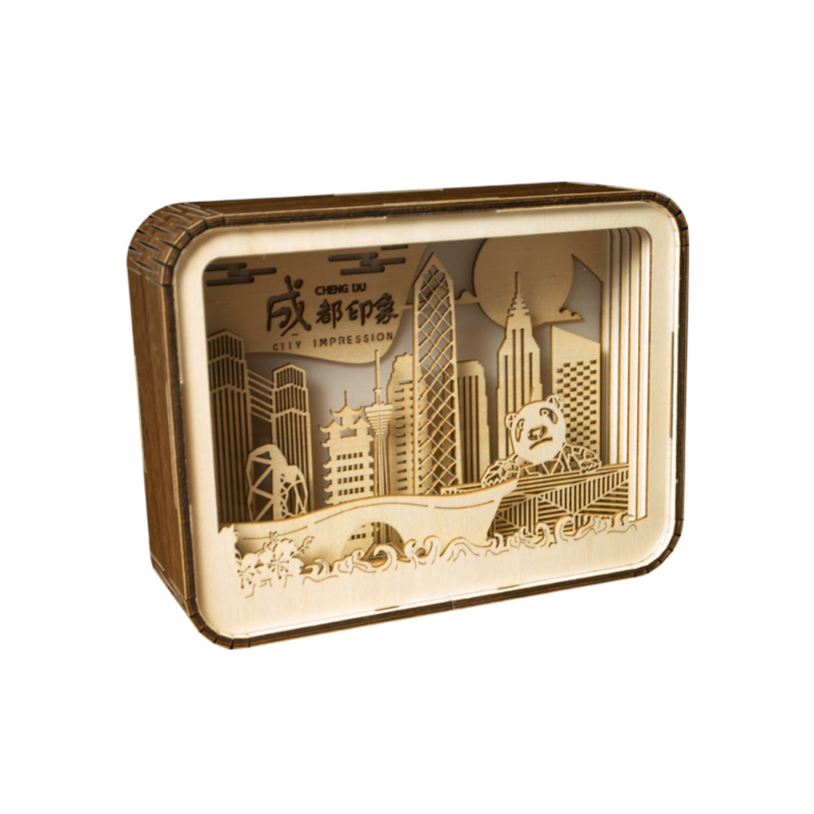 CDS06 Wooden LED Lamp Display ♻️