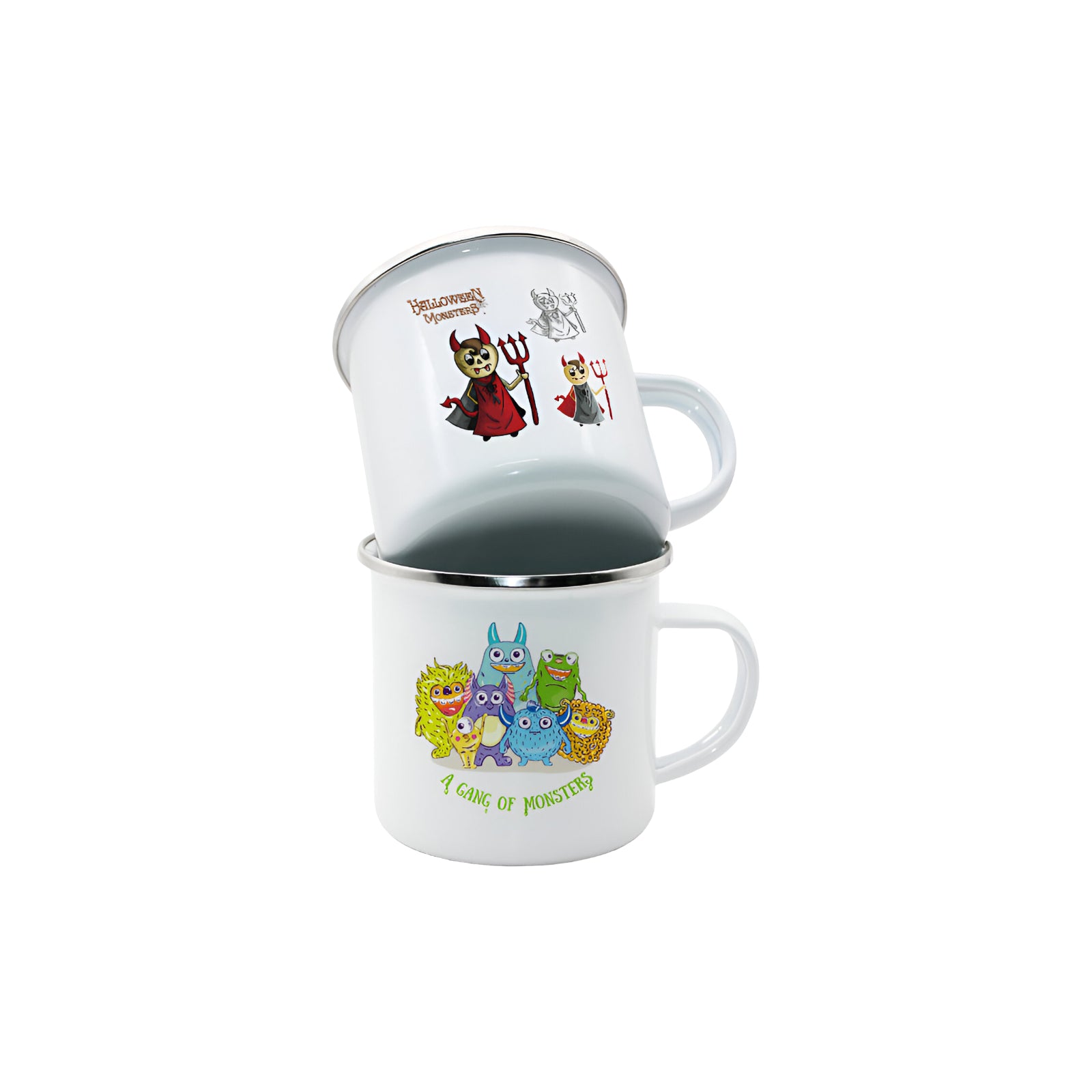 CMU15 Enamel Mug with Silver Ring - 350ml