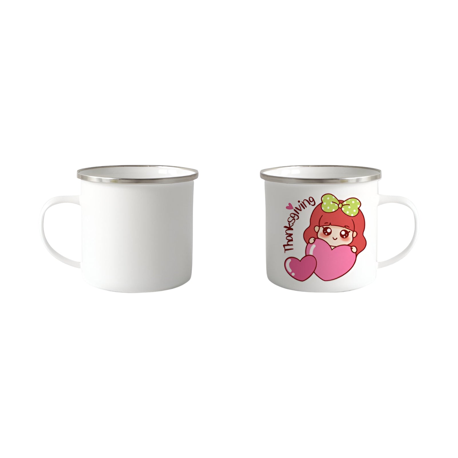 CMU15 Enamel Mug with Silver Ring - 350ml